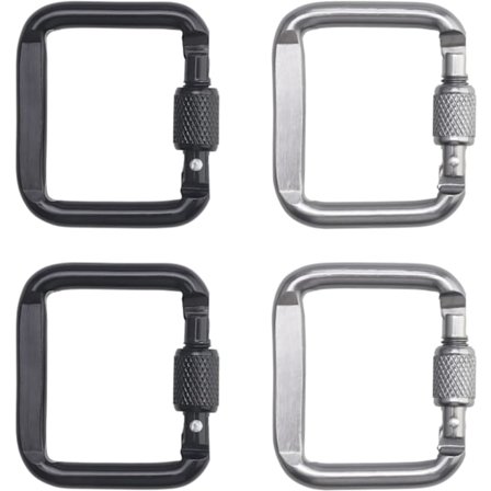 4 st karbinhakar, aluminiumkarbinhake, klätterkarbinhake med skruv