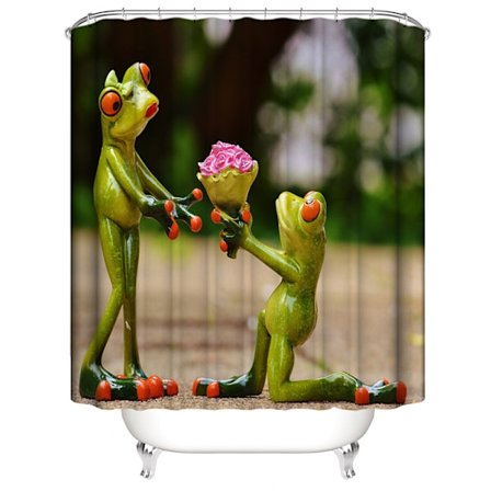 Duschdraperi med djurmotiv 180*200 cm(Kärlek), Duschdraperi