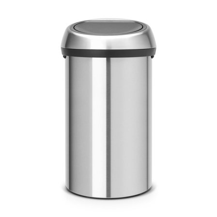 BRABANTIA Papperskorg Touch Bin 60L matt silver - Lyreco - Städ och hygien - Avfallshantering och källsortering - Papperskorgar