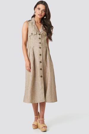 MANGO Seul Dress - Qualité premium - Beige - Medium