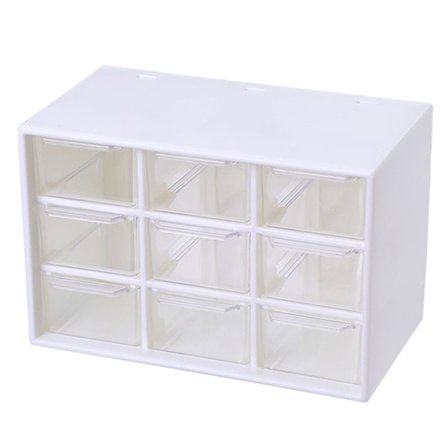 Med avtagbar minilåda för ditt skrivbord i vitt