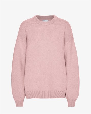Oversized Merino Wool Crew - Faded Pink M