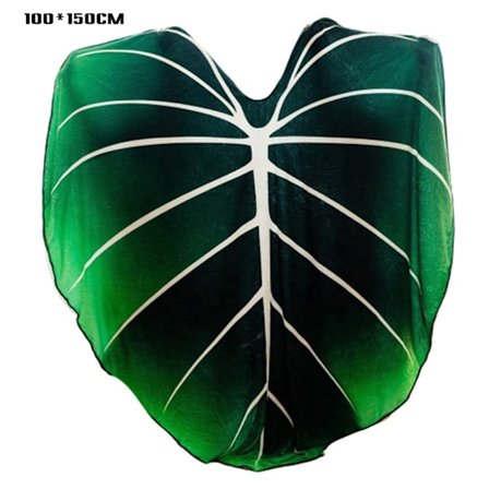 Creative Philodendron Gloriosum Design Filt Simulering Leaf Plysch Filt