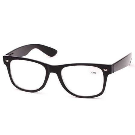 Matt svart Wayfarer lesebriller med styrke 3.0 - XF17 3