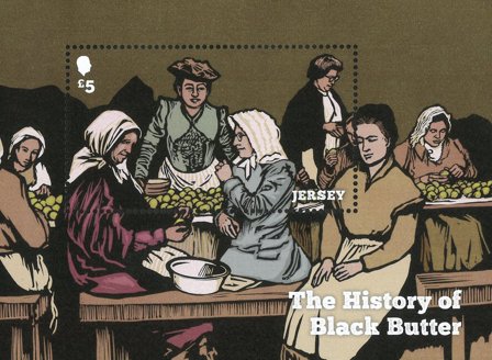 Jersey - Historien om det sorte smør - Postfrisk miniark