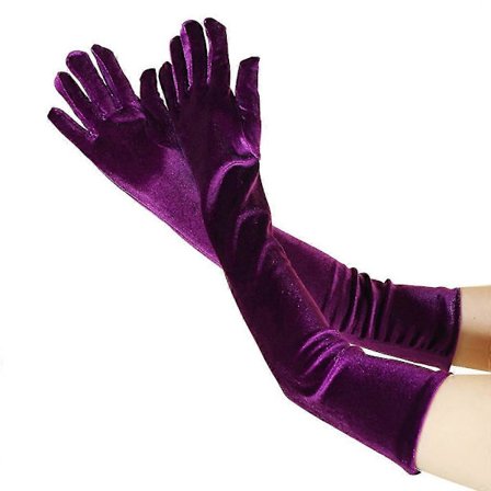 Kvinners fløyels hansker Opera hansker Fløyel lange hansker Bankett hansker Ball hansker