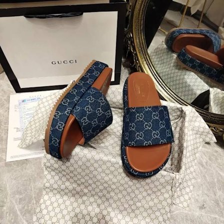 G G sockerkaka tjock sula tofflor broderade tofflor