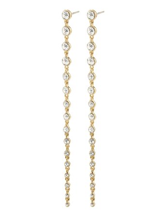 Reagan Crystal Earrings Gold-Plated Gold Pilgrim