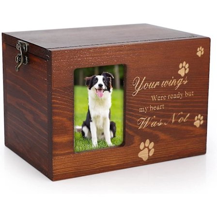 Tre Urne for Kjæledyr - Minneboks med Fotoramme for Hund/Katt Aske