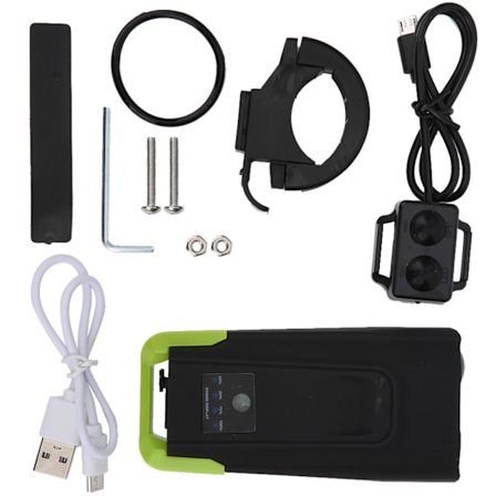 T6 Cykellygte Dobbelt Perle Forlygte Mountainbike Opladningshorn Lys Rideudstyr