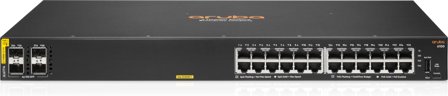 Hewlett Packard Enterprise HPE Aruba 6100 24G Class4 PoE 4SFP+ - switch - 28 porter - Styrt - rackmonterbar