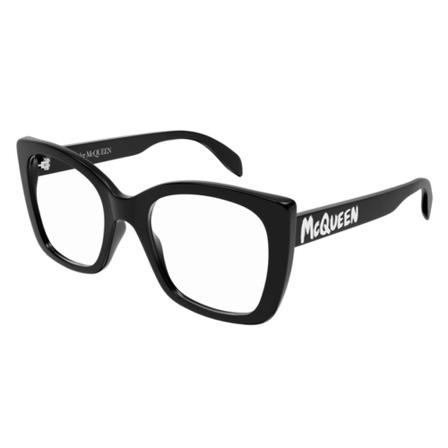 Alexander McQueen, Glasses Am 0351O Zwart, Dames, Maat:ONE Size