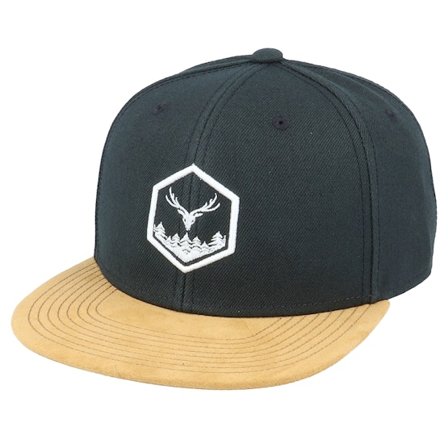 Wild Spirit - Wilderness 3D Hex Black/Suede Snapback Snapback Black Cap - @ Hatstore