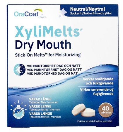 XyliMelts klebetabletter nøytral 40 stk