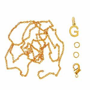 Me & My Box Gold G Pendant Set One Size - Stationery - One size - Gold - Junge - Jewelries & Jewel-case