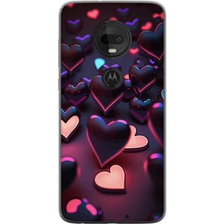 Kompatibelt Mobildeksel til Motorola Motorola Moto G7 Midnattshjerter