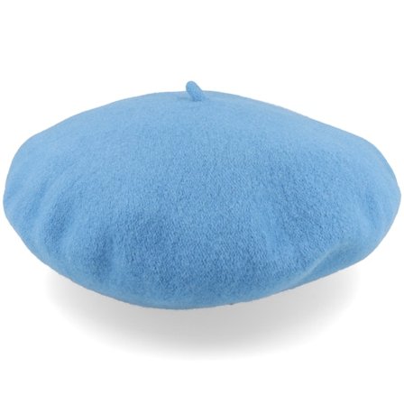 CTH Ericson - Modrá traditionalbeanie Klobouk - Amelie Light Blue Beret @ Hatstore