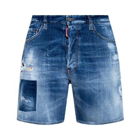 Dsquared2, Boxer Denim Shorts Blauw, Heren, Maat:S