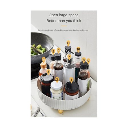 Roterende Hylle Krydderstativ Krydderboks Husholdningsdreieskive Roterende Oppbevaringsstativ Oransje