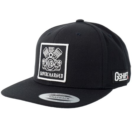 Gearshift - Černá snapback Kšiltovka - Supercharged V8 Patch Black Snapback @ Hatstore