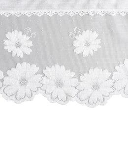 Kappe metervare jacquardvævet blonde Judy Hvid