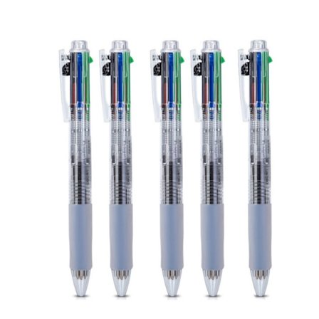 5 kpl sisäänvedettävä kuulakärkikynä 4-in-1 värilliset kynät Moniväriset