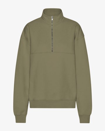 Organic Quarter Zip - Dusty Olive - Female - S