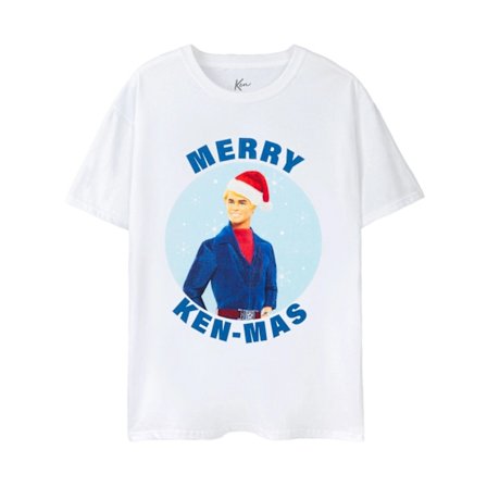 Barbie Herr Merry Kenmas T-shirt S Vit