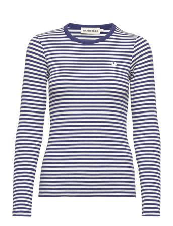 Puoliraita Slim Longsleeve Shirt Navy Marimekko