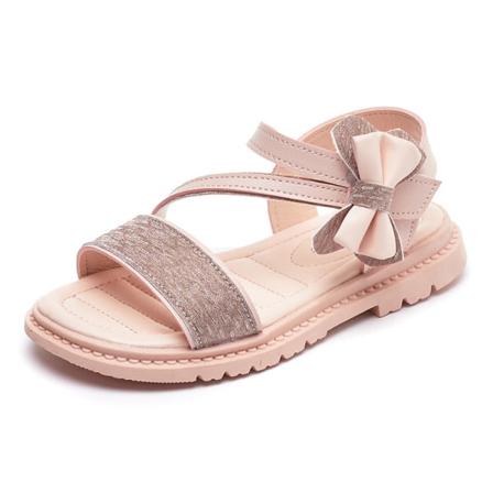 Flickor Med Öppen Tå Platta Sandaler Ankelband Klänning Sandal