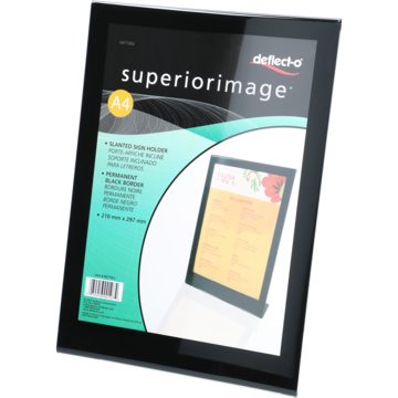 A4 svart ram med skråstativ i