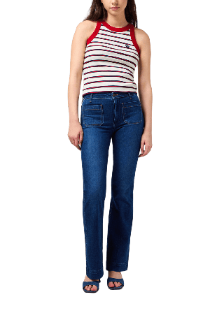 Wrangler Flare Jeans Dam Blå W25/L32