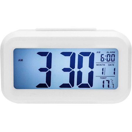 Vækkeur LED ure HVID