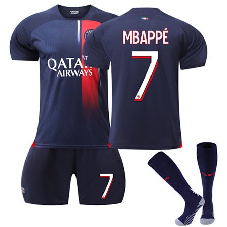 23-24 New Paris Home Fotballtrøye for barn 7 Mbappe ZX