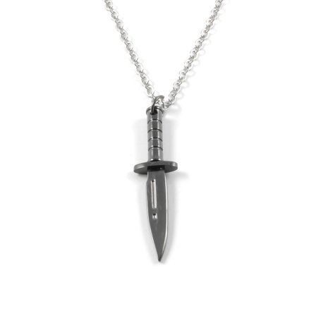 Black Knife Stainless Steel Necklace for Men - Steel necklaces