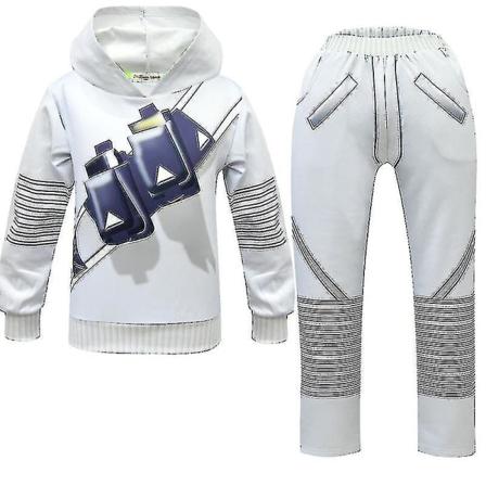 Barn Marshmallow Cosplay kostyme Halloween festkjole Sett Genser Bukser Hodeplagg CNMR 12-13 Years