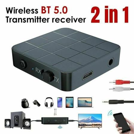2-in-1 Bluetooth 5.0 -sovitin Langaton lähetysmottime