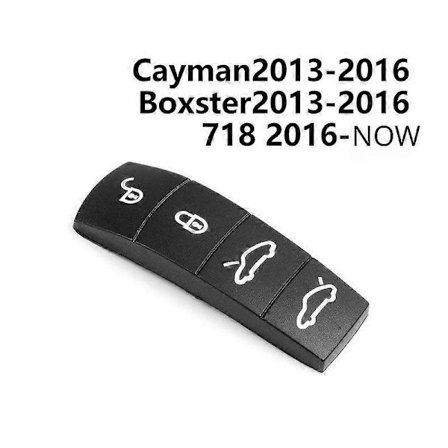 Gummipadd för bilnyckelskåpa för Porsche Panamera Cayenne Macan Taycan Boxster 718 911 Fjärrkontroll Fob Silikonnyckelknapp Ersättning (FMY)