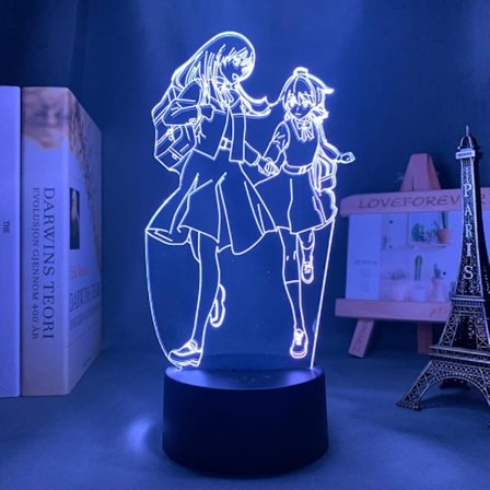 Koito Yuu Nanami Touko Anime Figur Dorm Manga 3D Neon Lampe til Soveværelse Sengelamper Børnegave 3D Illusion Natlampe
