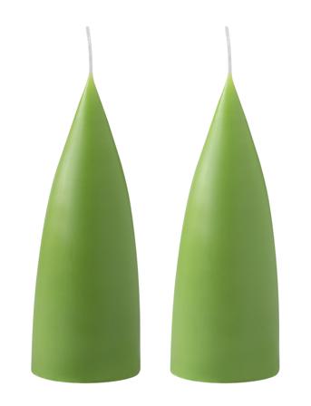 Hand Dipped C -Shaped Candles, 2 Pack Home Decoration Candles Block Candles Grønn Kunstindustrien