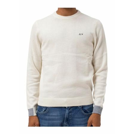 Sun68, Round-neck Knitwear Beige, Heren, Maat:XL