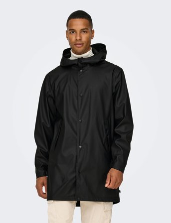 ONLY & SONS Onsluca Rain Coat Otw Noos - Black - S