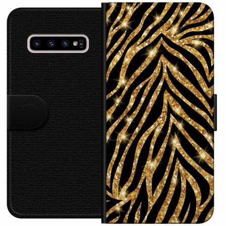 Samsung Galaxy S10+ Plånboksfodral Gold & Glitter