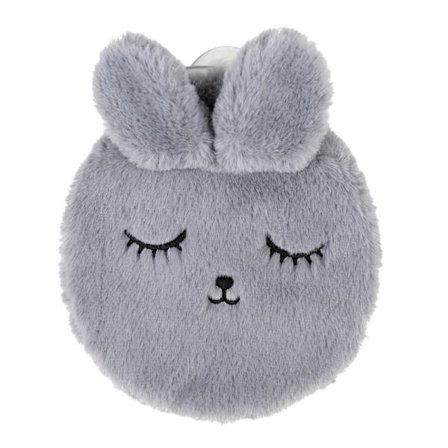 Varmtvandsflaske med låg, kanin varmtvandsflasker, varmtvandsflaske til nakke og skuldre Hurtig smertelindring Komfort til gigt, hovedpine, varm a