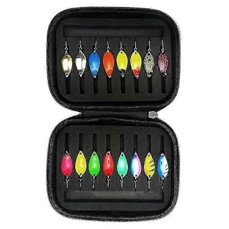 16 stk. 2,5g 3,5g 5g Ørred Spoon Sæt Fiske Kunstig Agn Spinner Blink Ørred Agn Skeer med St