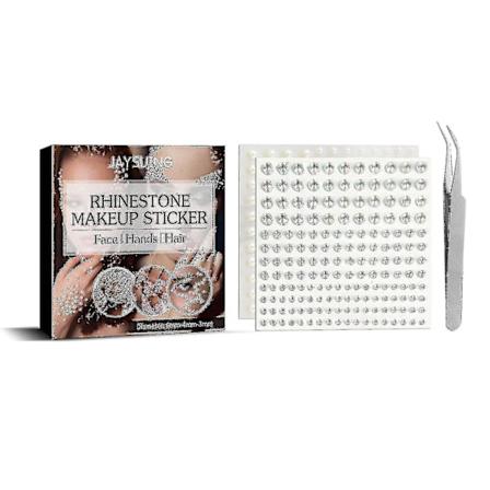 Jaysuing 2 stk Selvklebende Krystall Rhinestone Klistremerker For Kvinner Festival Makeup Dekorasjoner Kunst Negle Smykker |
