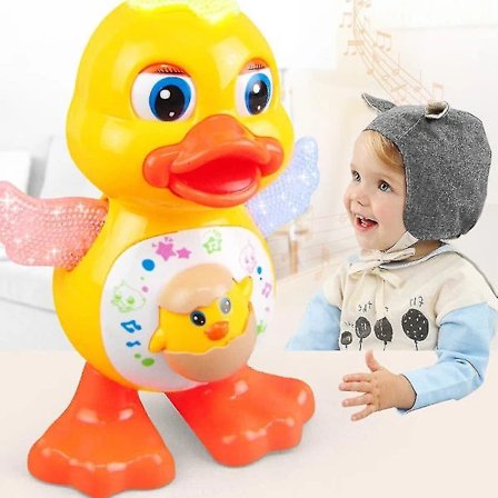 Elektronisk Dansende Ællingelegetøj med Musik og Lys - Uddannelsesmæssigt Interaktivt Legetøj til Børn