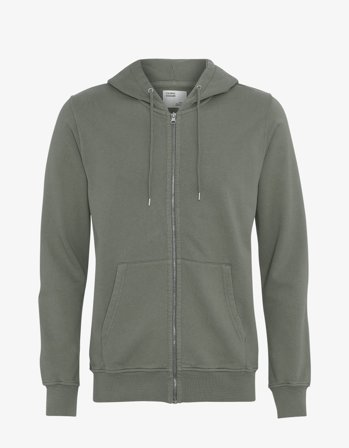 Classic Organic Zip Hood - Dusty Olive - L