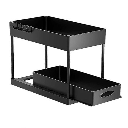 Under-vask Organiser og Oppbevaring, Bad Organiser Under Vask med Kroker, 2-trinns Under Bad
