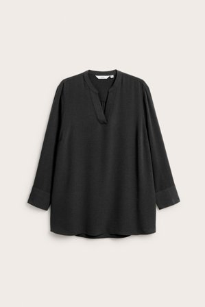 Kappahl | Bluse med V-hals | Svart